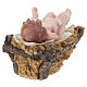 STOCK Baby Jesus with cradle, coloured resin figure for 80 cm Nativity Scene s5