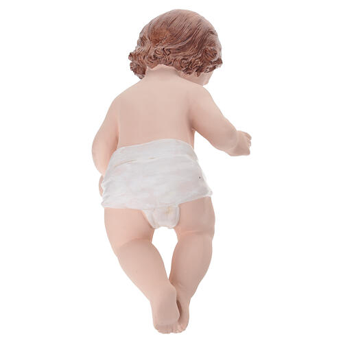 STOCK Gesù bambino con culla presepe 80cm resina colorata 6