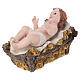 STOCK Menino Jesus com berço para presépio 80 cm resina colorida s2
