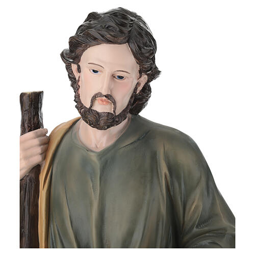 STOCK Saint Joseph standing coloured resin figure for 80 cm Nativity Scene 2