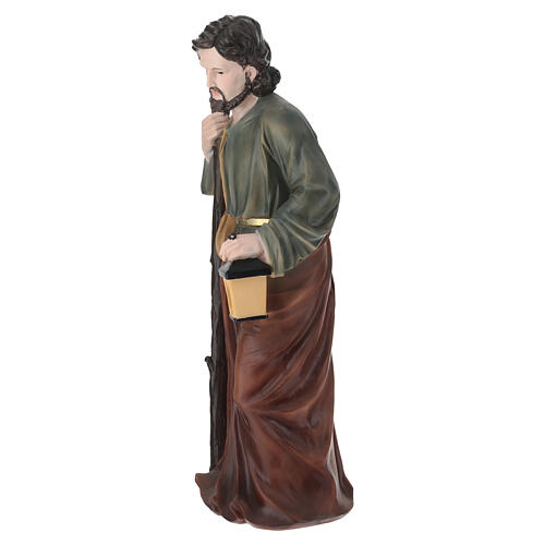 STOCK Saint Joseph standing coloured resin figure for 80 cm Nativity Scene 3