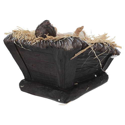 STOCK Gesù con culla resina dipinta presepe 60 cm 5
