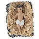 STOCK Menino Jesus com berço em resina pintada para presépio 60 cm s6