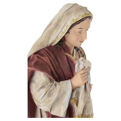 STOCK – Figura Matki Bożej do szopki 60 cm, żywica ręcznie malowana 5