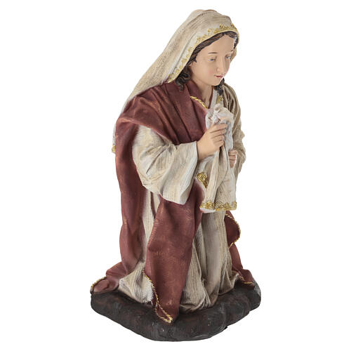 STOCK Maria em resina pintada para presépio 60 cm 6
