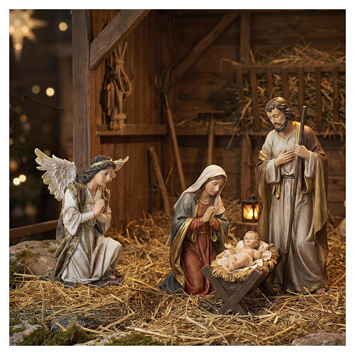 STOCK Angelo resina dipinta presepe 60 cm 2