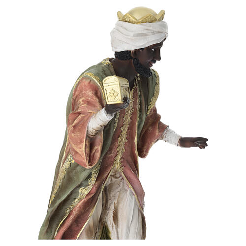 STOCK Magio moro resina dipinta presepe 60 cm 5