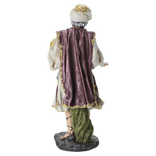 STOCK Magio bianco in piedi resina dipinta presepe 60 cm 9