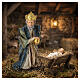 STOCK Biały Król Mędrzec klęczący - figura do szopki 60 cm, żywica malowana s2