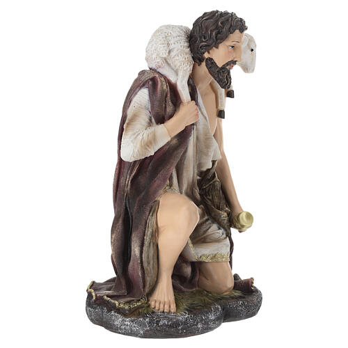 STOCK Pasterz z barankiem - figura do szopki 60 cm, żywica malowana 6