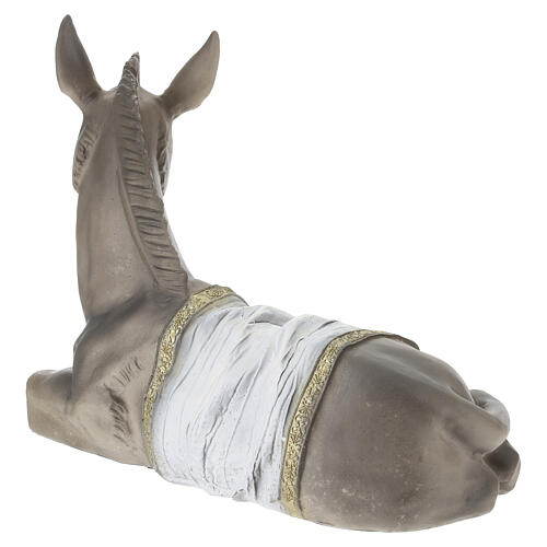 STOCK Âne en résine peint pour crèche 60 cm 6
