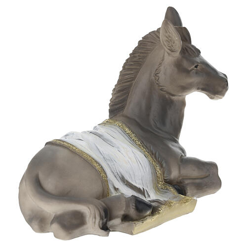 STOCK Asino resina dipinta presepe 60 cm 4