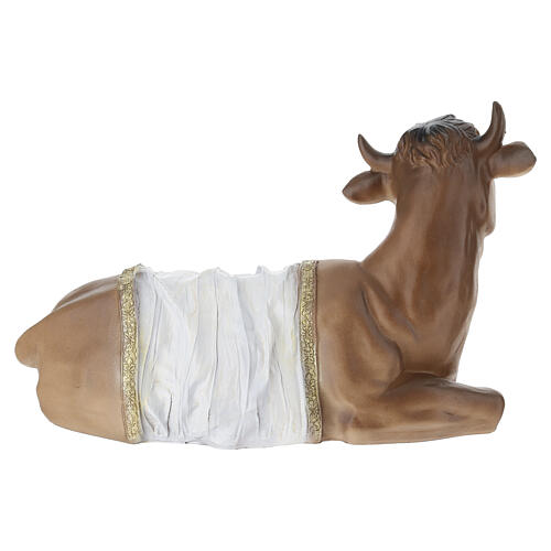 STOCK Bœuf en résine peint pour crèche 60 cm 6
