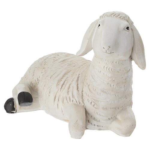STOCK Mouton en résine peint pour crèche 60 cm 3