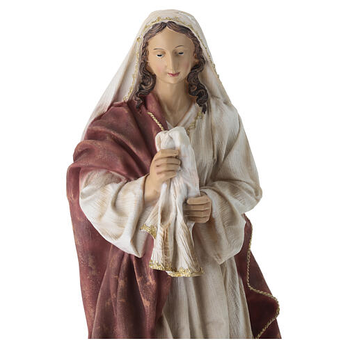 STOCK Maria em resina pintada para presépio 90 cm 3