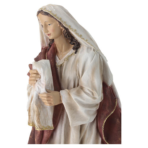 STOCK Maria em resina pintada para presépio 90 cm 5