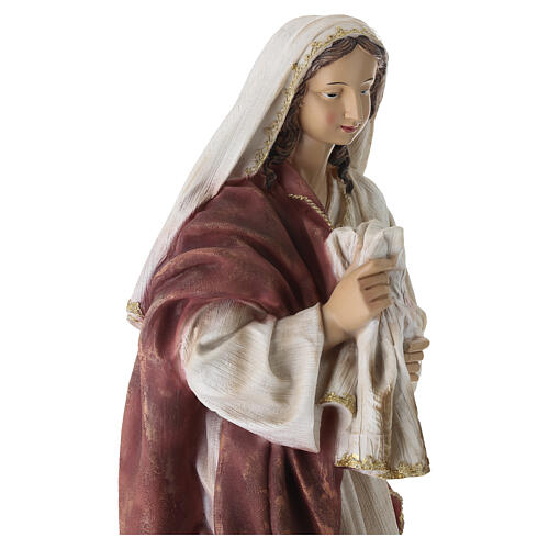STOCK Maria em resina pintada para presépio 90 cm 7
