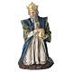 STOCK Re magio bianco in ginocchio resina colorata presepe 90 cm s1