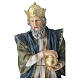 STOCK Król Mędrzec biały, klęczący - figurka do szopki 90 cm, żywica malowana s3
