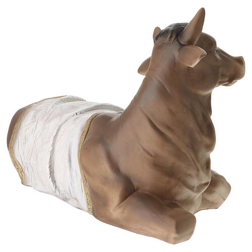 STOCK Bue in resina colorata presepe 90 cm 5