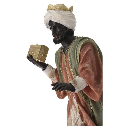 STOCK Stehender König, Einzelfigur aus bemaltem Resin für 90 cm Krippe 4