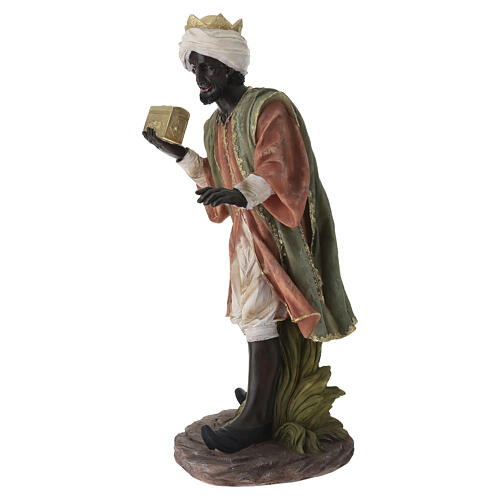 STOCK Stehender König, Einzelfigur aus bemaltem Resin für 90 cm Krippe 5