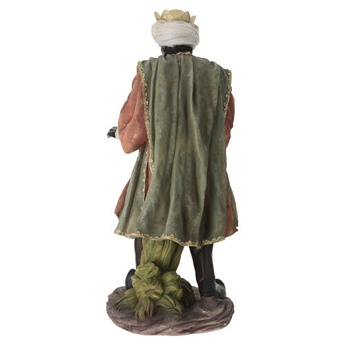 STOCK Re magio moro in piedi resina colorata presepe 90 cm 8