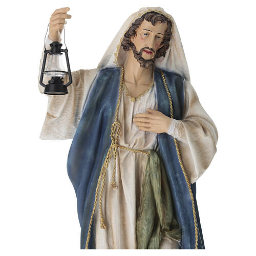 STOCK San Giuseppe in resina colorata presepe 90 cm 5