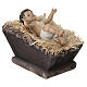 STOCK Menino Jesus com berço em resina colorida para presépio 90 cm s6