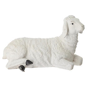 STOCK Mouton en résine colorée et peint à la main pour crèche 90 cm