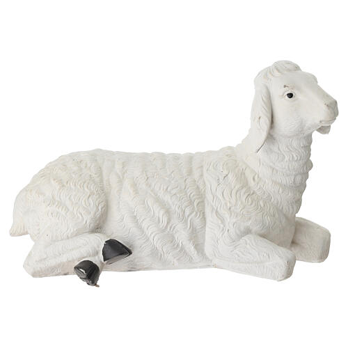 STOCK Mouton en résine colorée et peint à la main pour crèche 90 cm 1