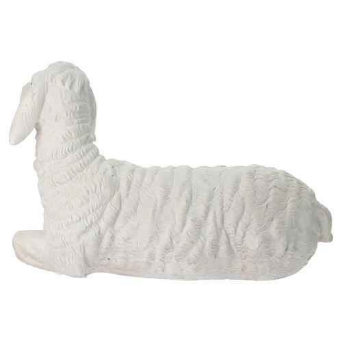 STOCK Mouton en résine colorée et peint à la main pour crèche 90 cm 6