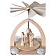 Pirámide de Navidad Aram madera Val Gardena 3 ángeles en oración 25x20 cm s3
