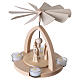 Pirámide de Navidad Aram madera Val Gardena 3 ángeles en oración 25x20 cm s4