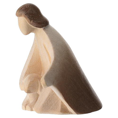 Statuette en bois à double patine Val Gardena berger avec mouton Aram 2