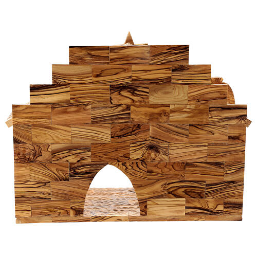 Complete olivewood Nativity Scene with 15 cm carved figures 11