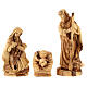 Complete olivewood Nativity Scene with 15 cm carved figures s4