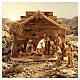 Complete nativity set with olive wood carved figurines, 15 cm s2