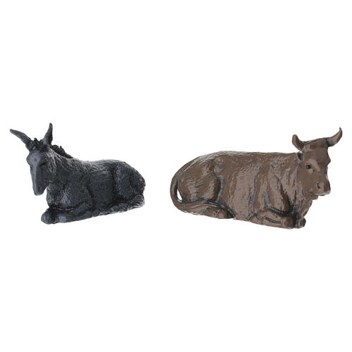 Set mit Ochse, Esel und Gloriaengel für 6 cm Krippe – Moranduzzo 2