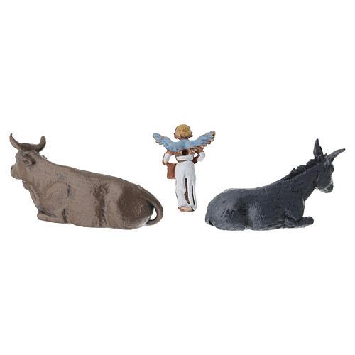 Set mit Ochse, Esel und Gloriaengel für 6 cm Krippe – Moranduzzo 3
