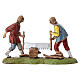 Woodcutters with logs for 6 cm Moranduzzo Nativity Scene s4