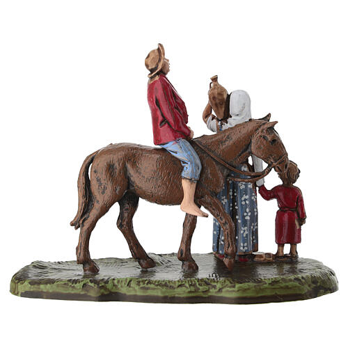 Mann zu Pferd mit Familie für 6 cm Krippe von Moranduzzo 4