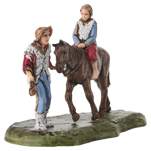 Vater mit Kind zu Pferd für 6 cm Krippe von Moranduzzo 3
