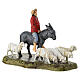 Uomo su asino con pecore presepe Moranduzzo 6 cm s3