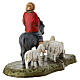 Uomo su asino con pecore presepe Moranduzzo 6 cm s4