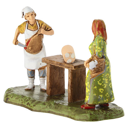 Scène du charcutier napolitain pour crèche Moranduzzo 6 cm 2