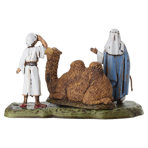 Cameleiros com camelo sentado para presépio Moranduzzo 6 cm 4