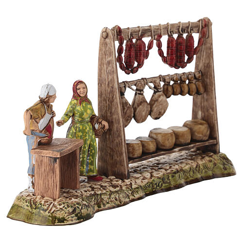 Butcher with Counter Figurine, Moranduzzo Nativity 6 cm 2