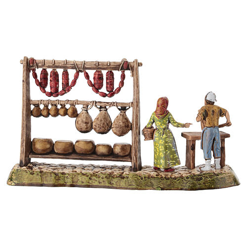 Butcher with Counter Figurine, Moranduzzo Nativity 6 cm 4