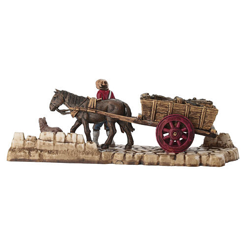 Carriage driver with cart, Moranduzzo nativity 6 cm 4